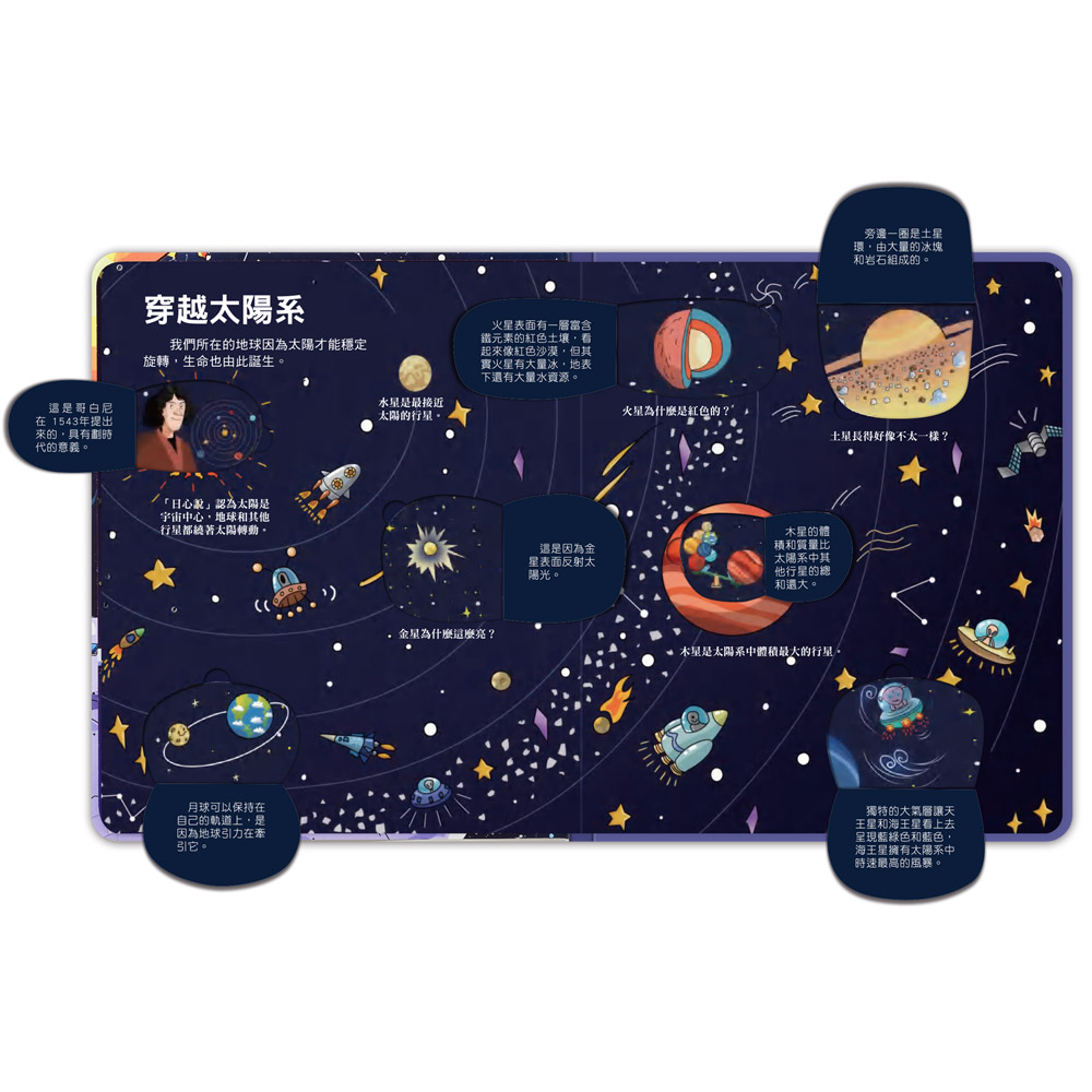 百問百答圖解翻翻書-揭祕太空